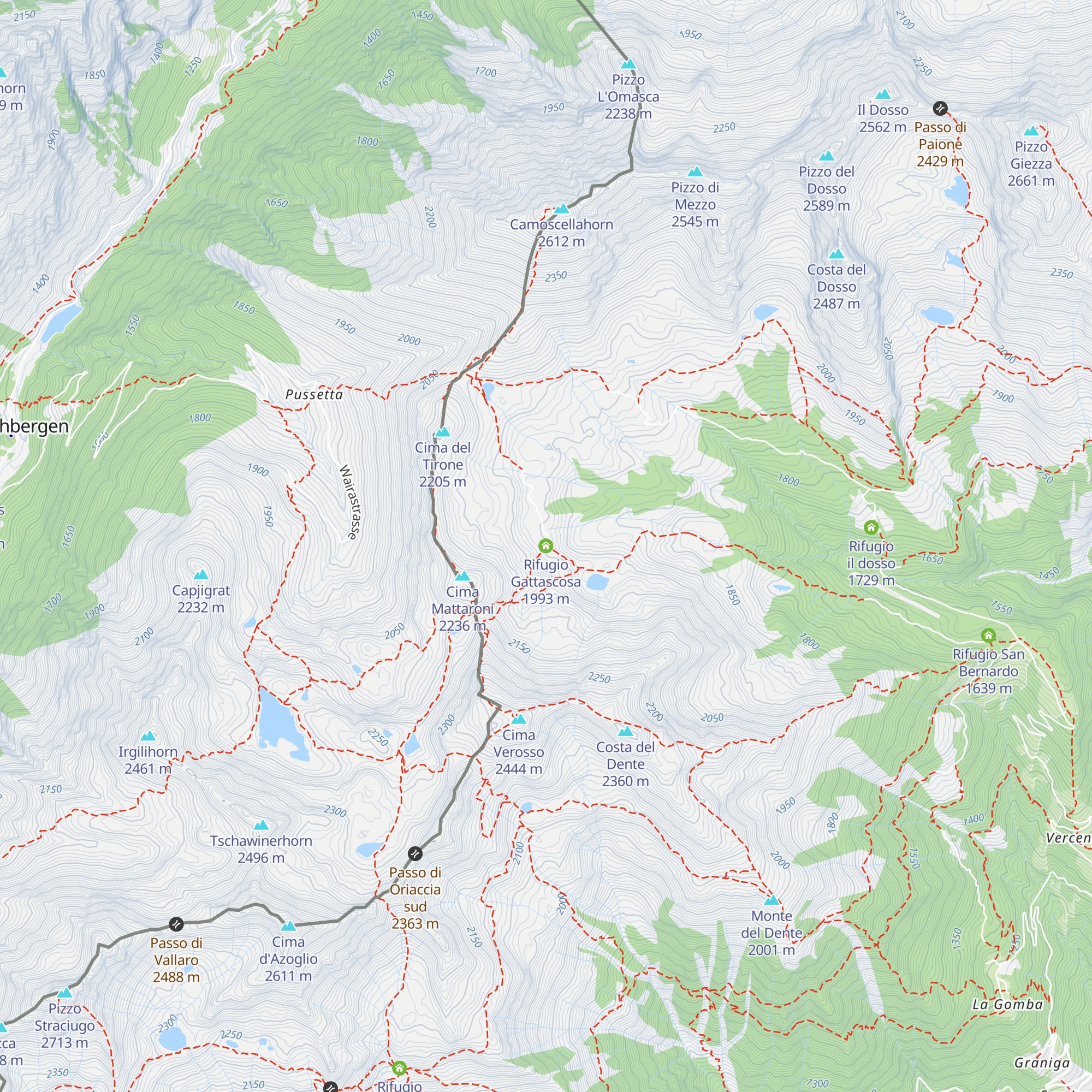 Rifugio Gattascosa map
