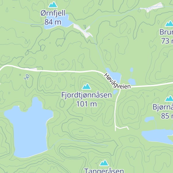Map of Fjordtjønnåsen