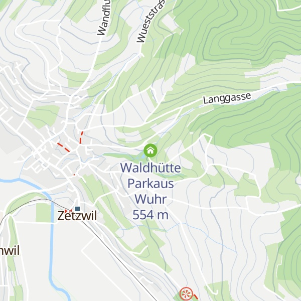 Map of Waldhütte Parkaus Wuhr