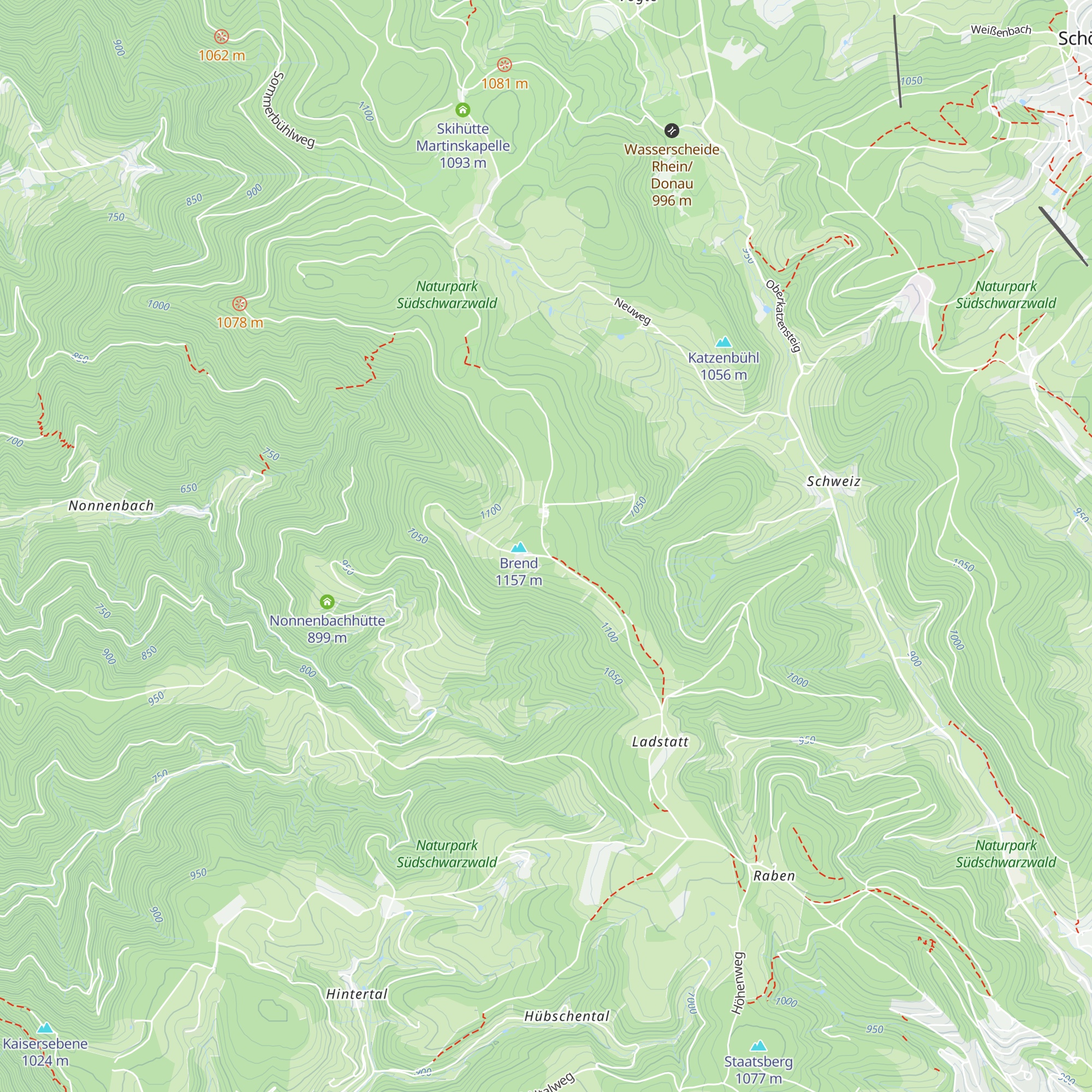 Brendhütte map