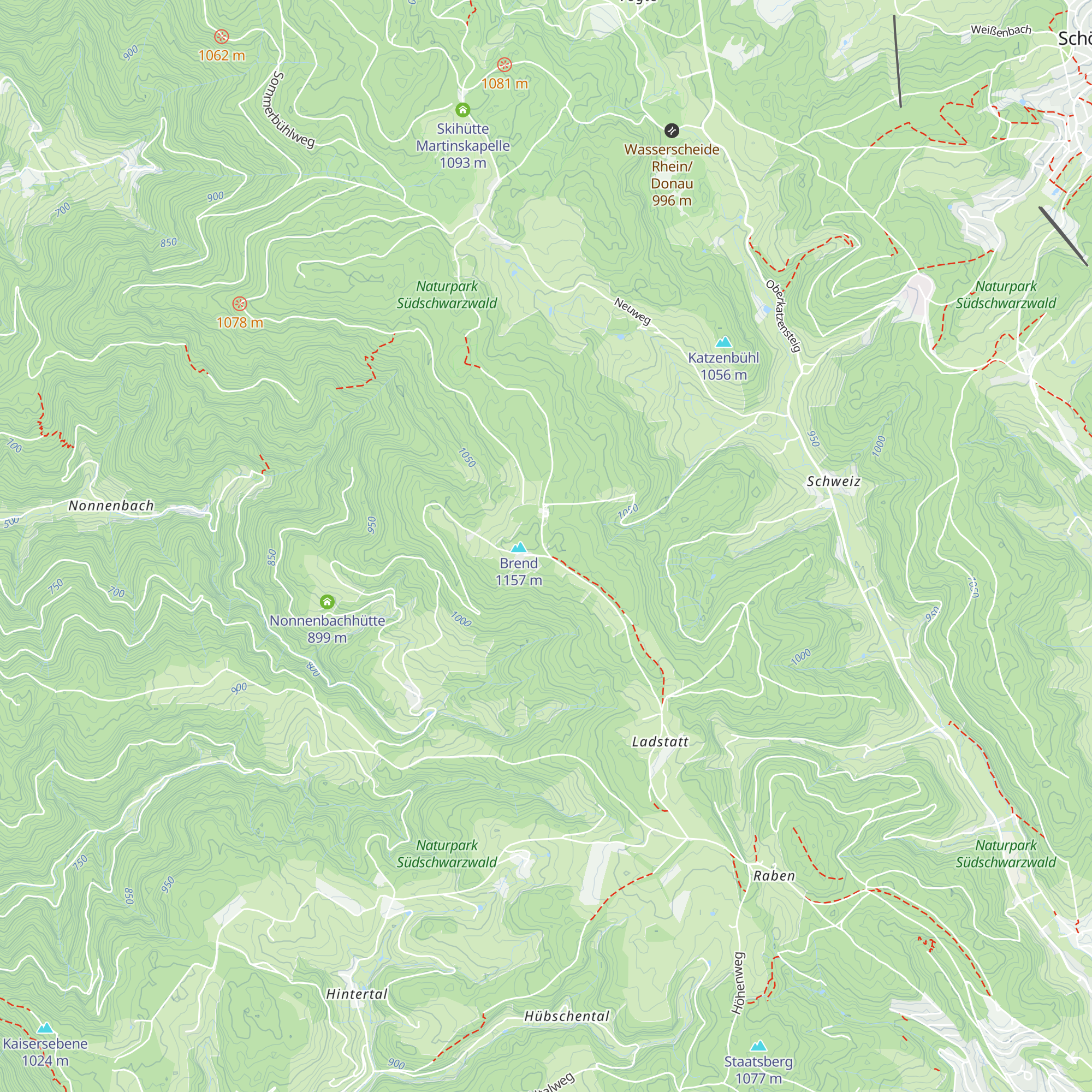 Brendhütte map