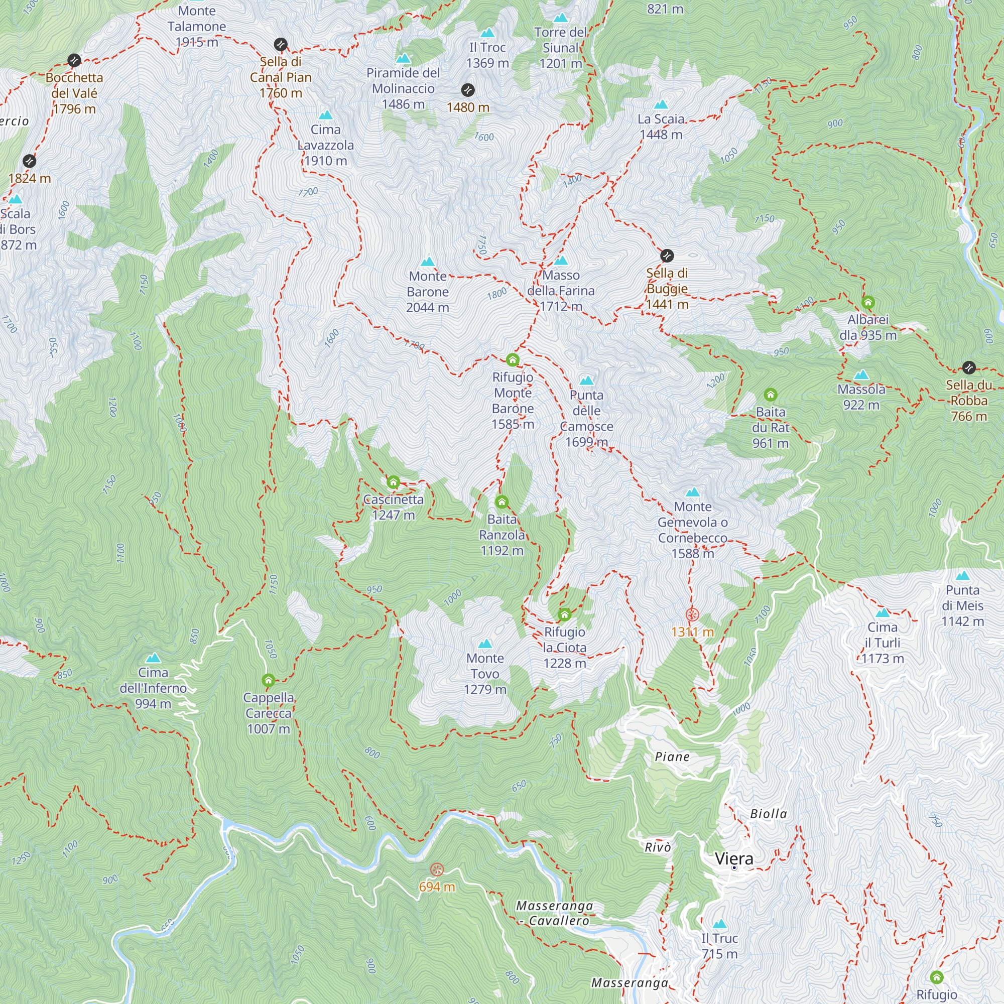 Baita Ranzola map