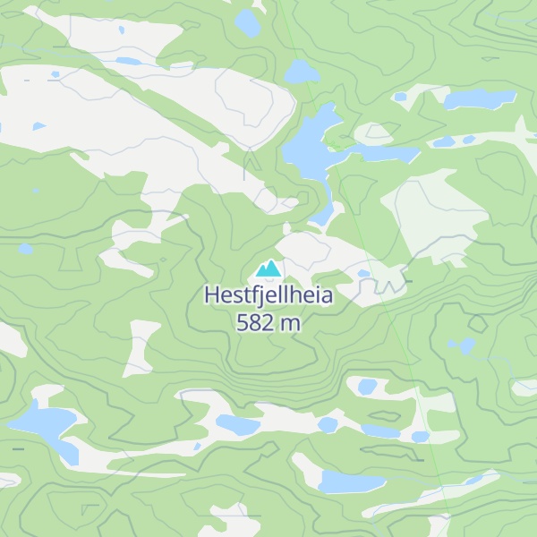 Map of Hestfjellheia