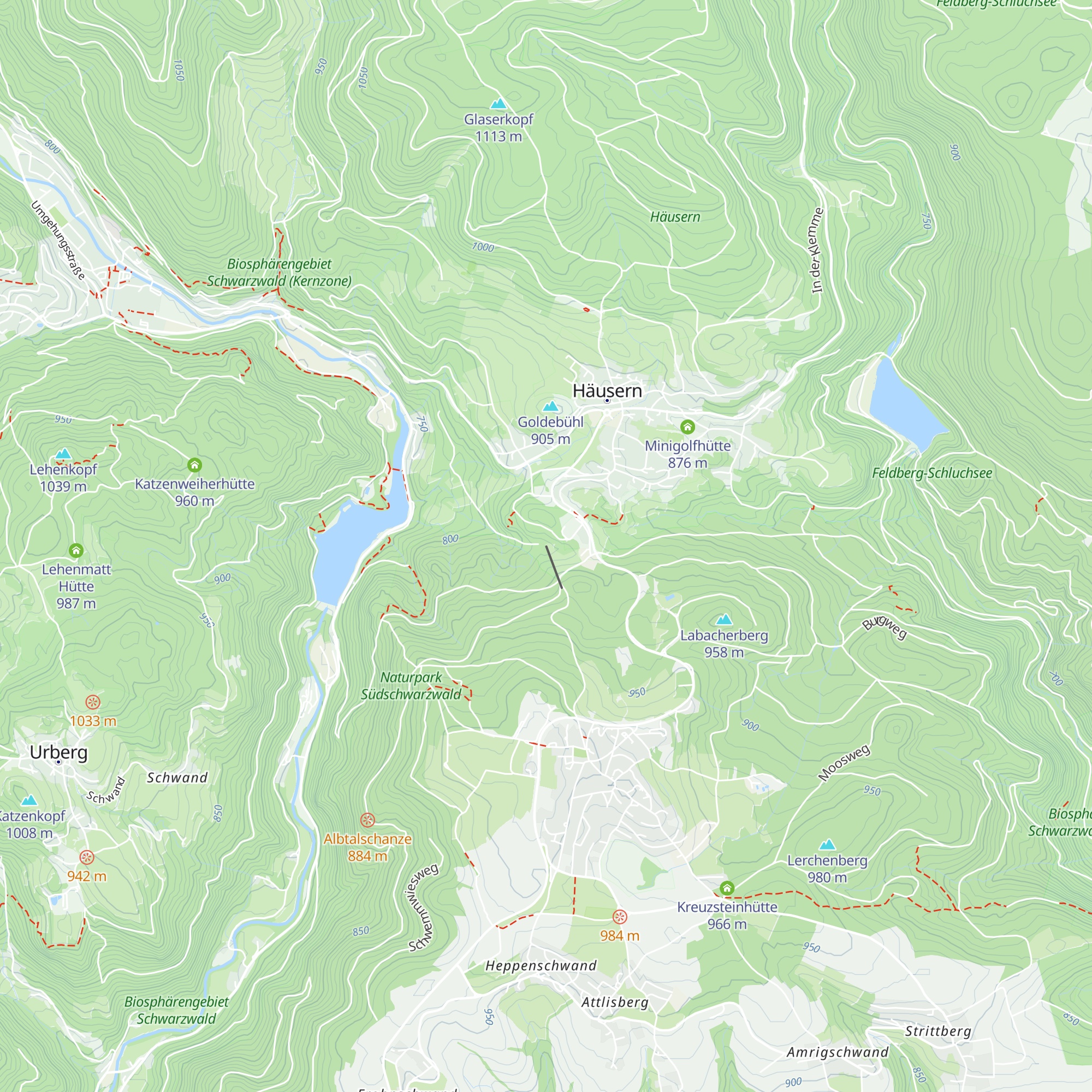 Skilifthütte Häusern map
