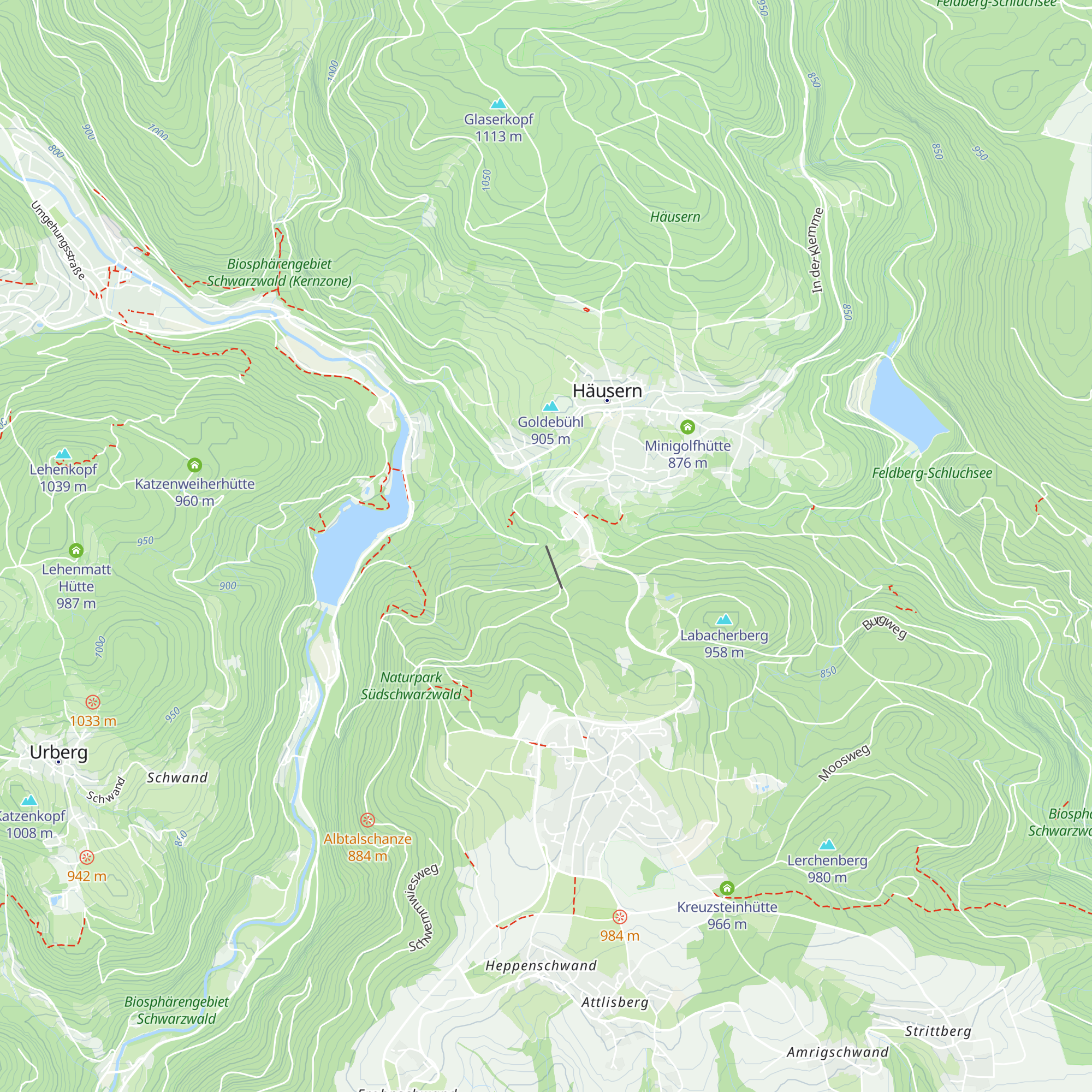Skilifthütte Häusern map