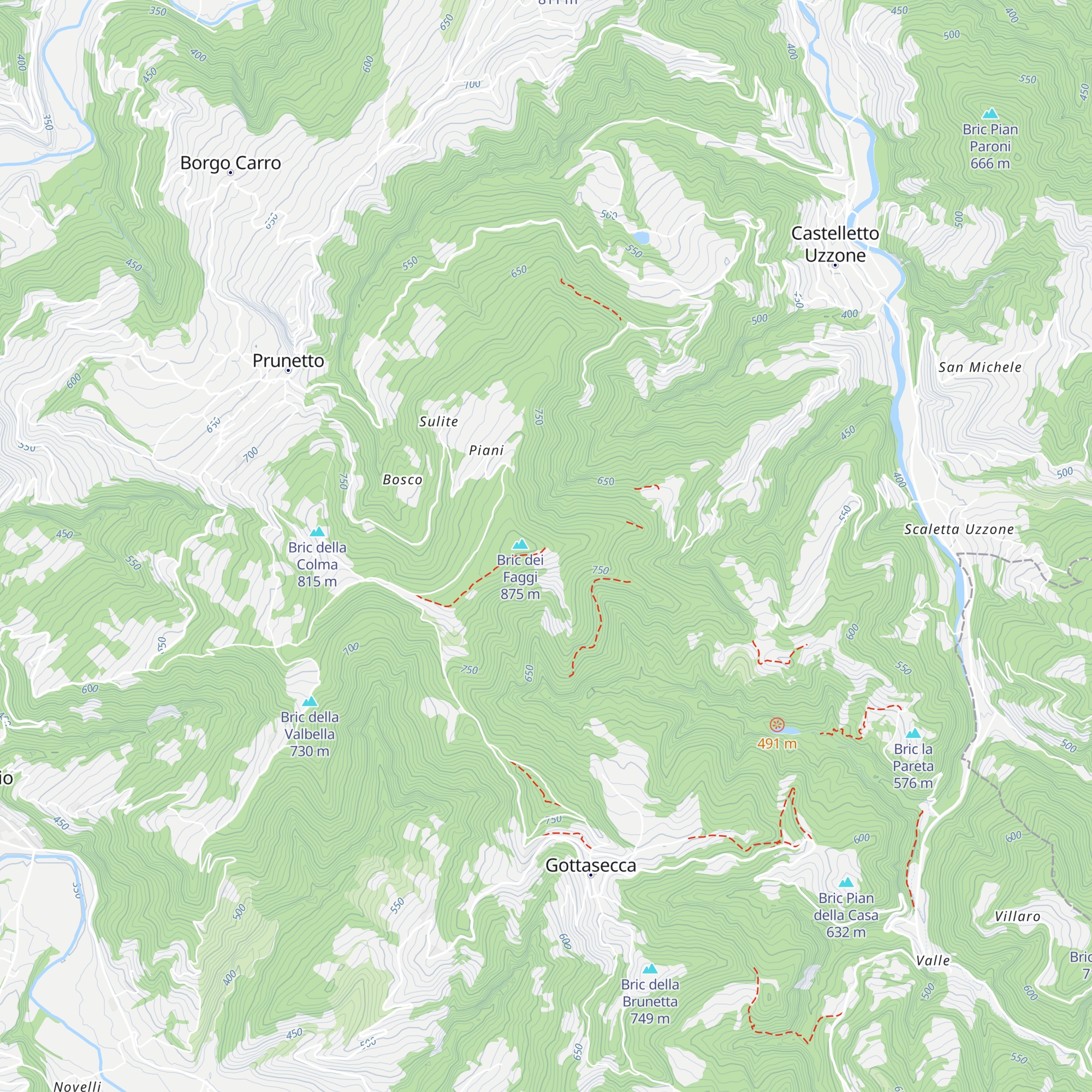 Bric dei Faggi map