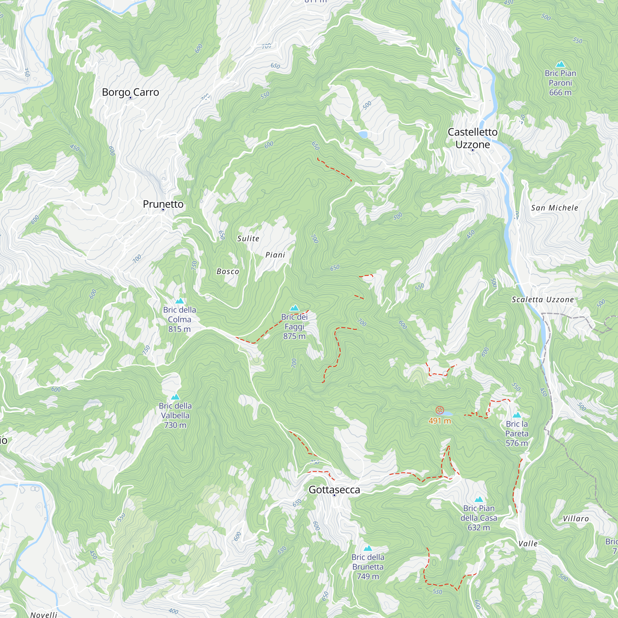 Bric dei Faggi map