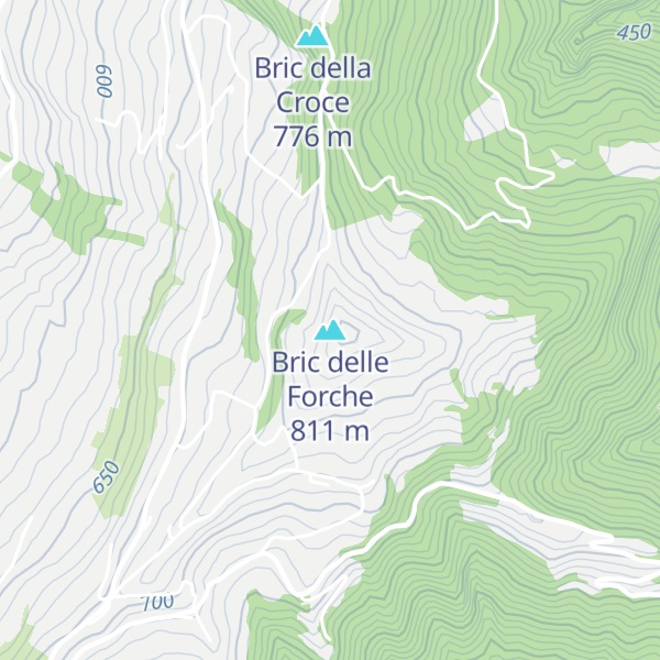 Map of Bric delle Forche