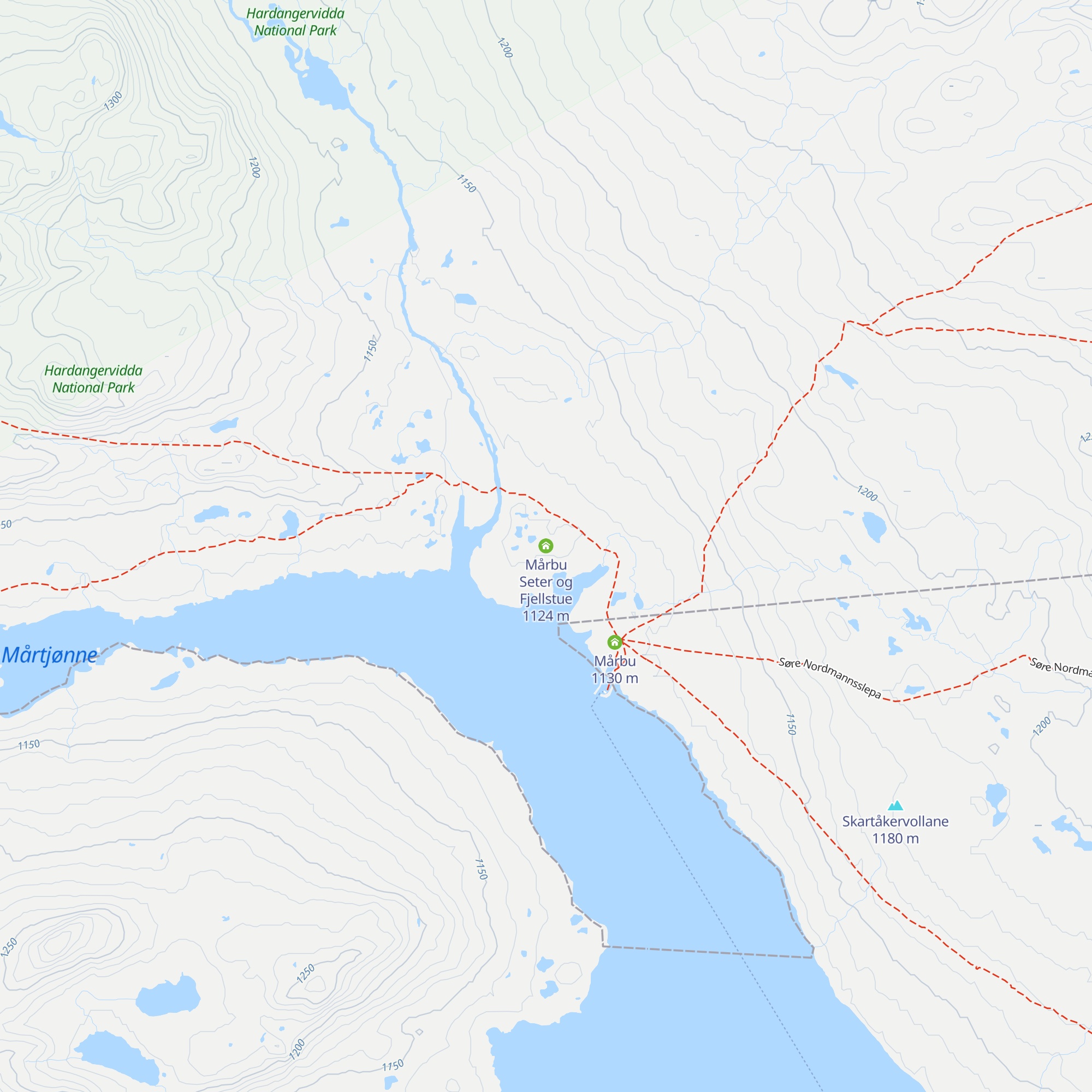 Mårbu Seter og Fjellstue map