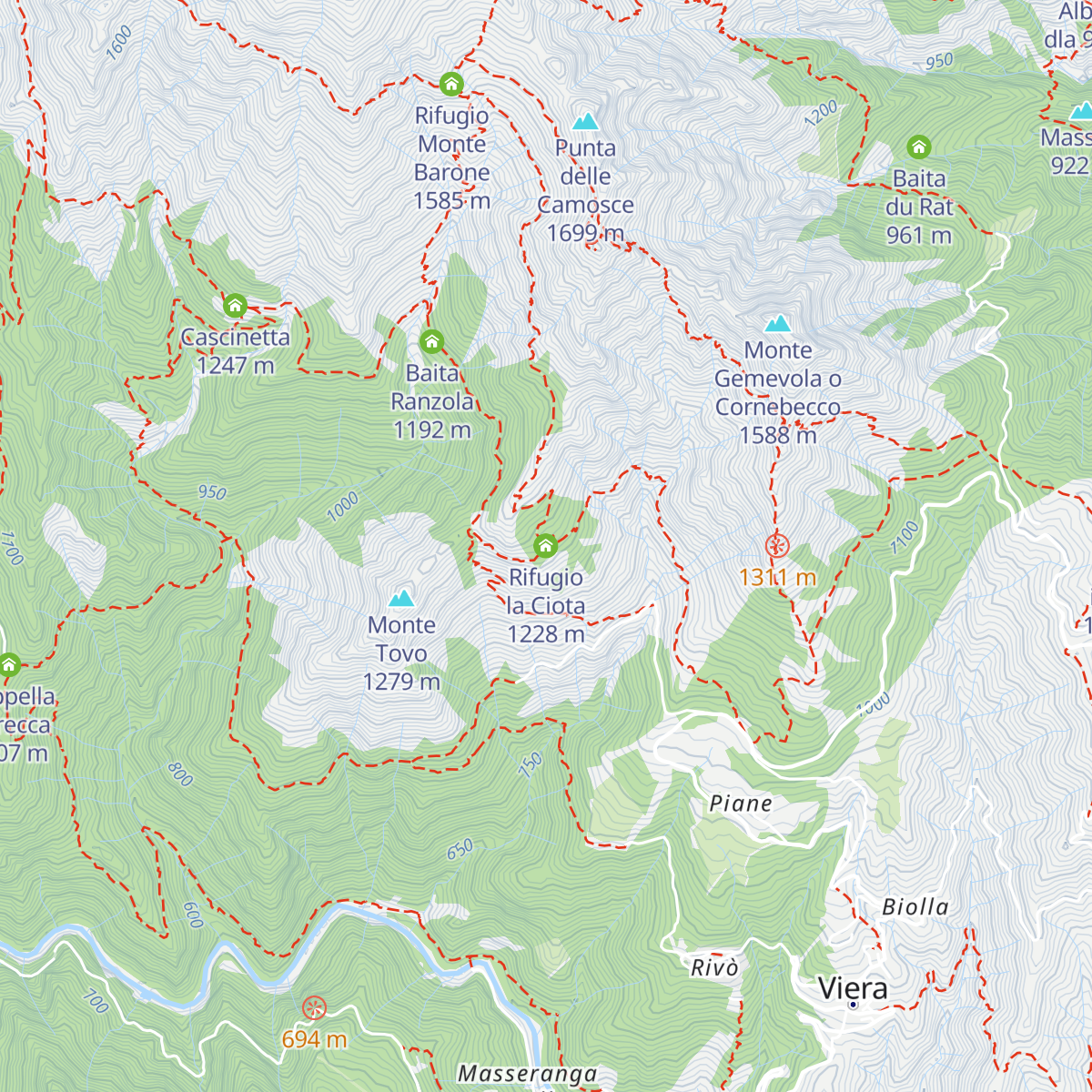 Rifugio la Ciota map