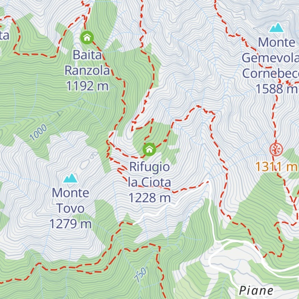 Map of Rifugio la Ciota