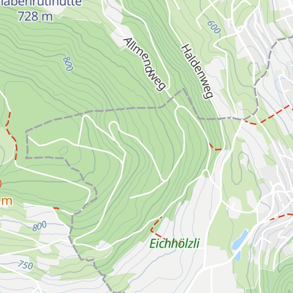 Map of Waldhütte Stierenberg der Ortsbürgergemeinde Menziken