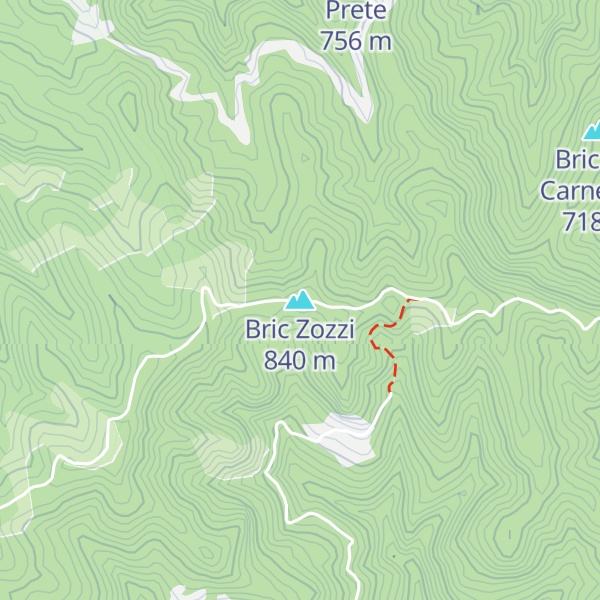 Map of Bric Zozzi