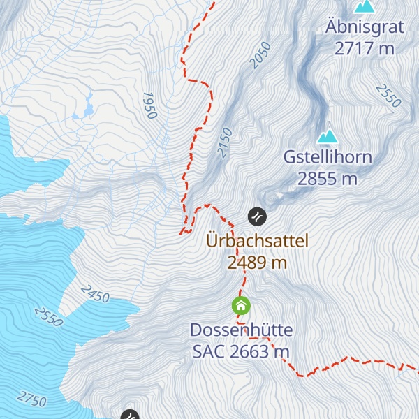 Map of Rosenlauibiwak SAC