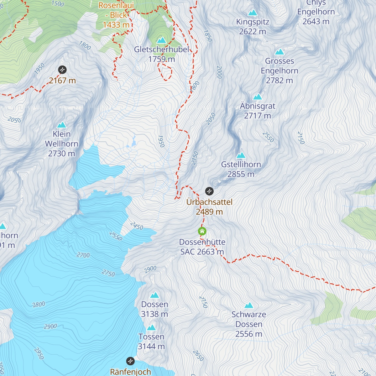 Rosenlauibiwak SAC map