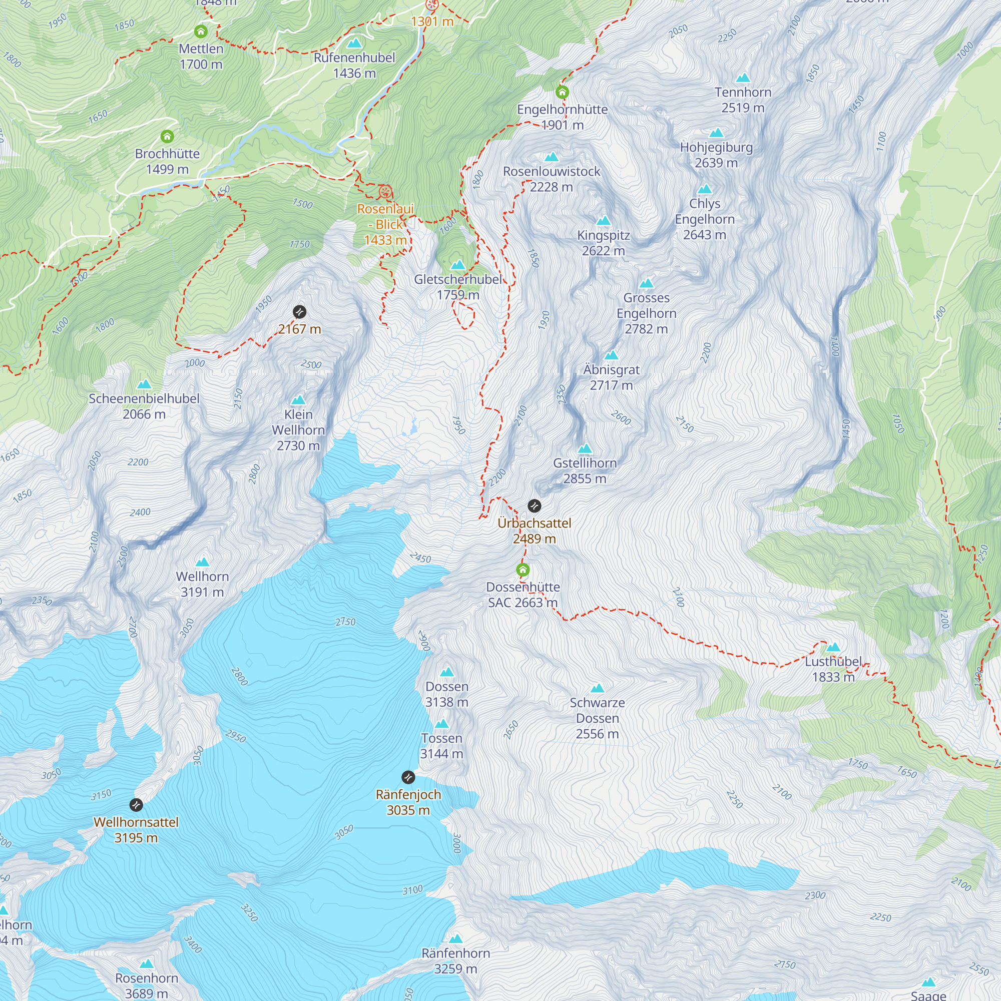 Rosenlauibiwak SAC map