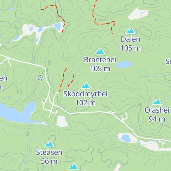 Map of Skoddmyrhei