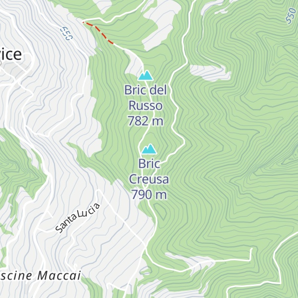Map of Bric Creusa