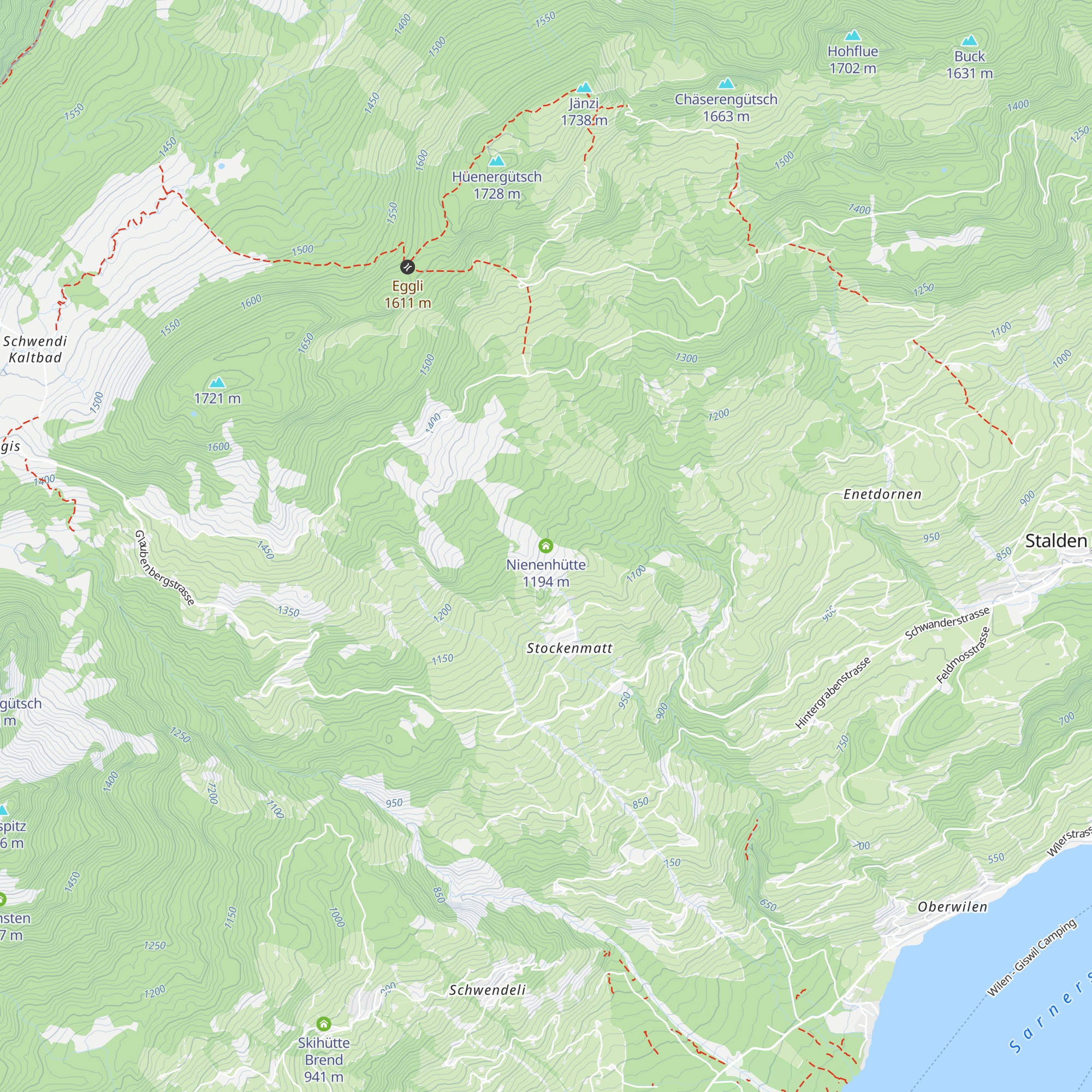 Nienenhütte map