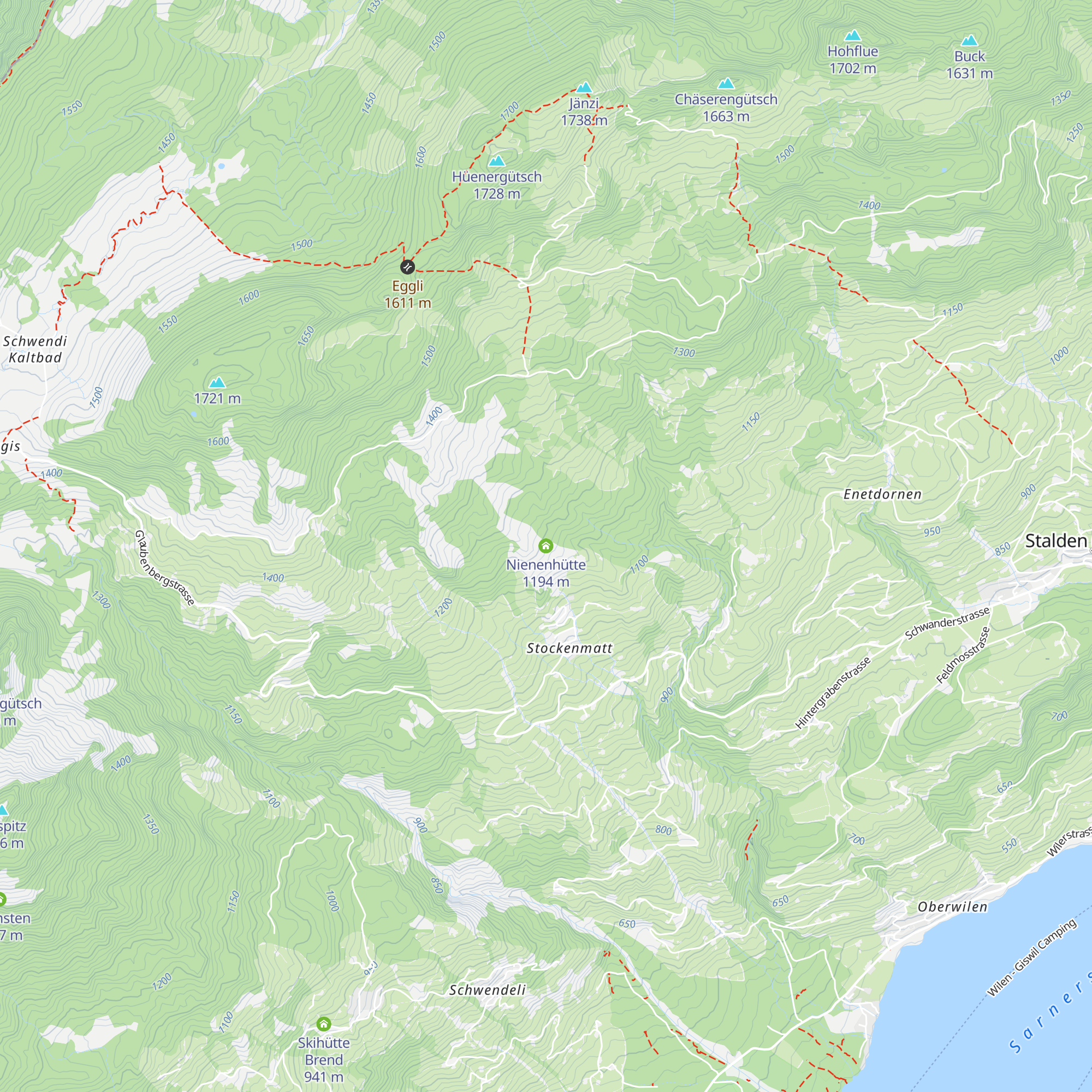 Nienenhütte map