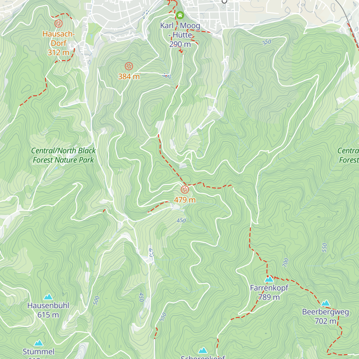 Hasenecklehütte map