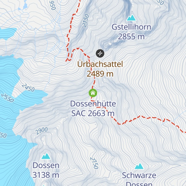Map of Dossenhütte SAC