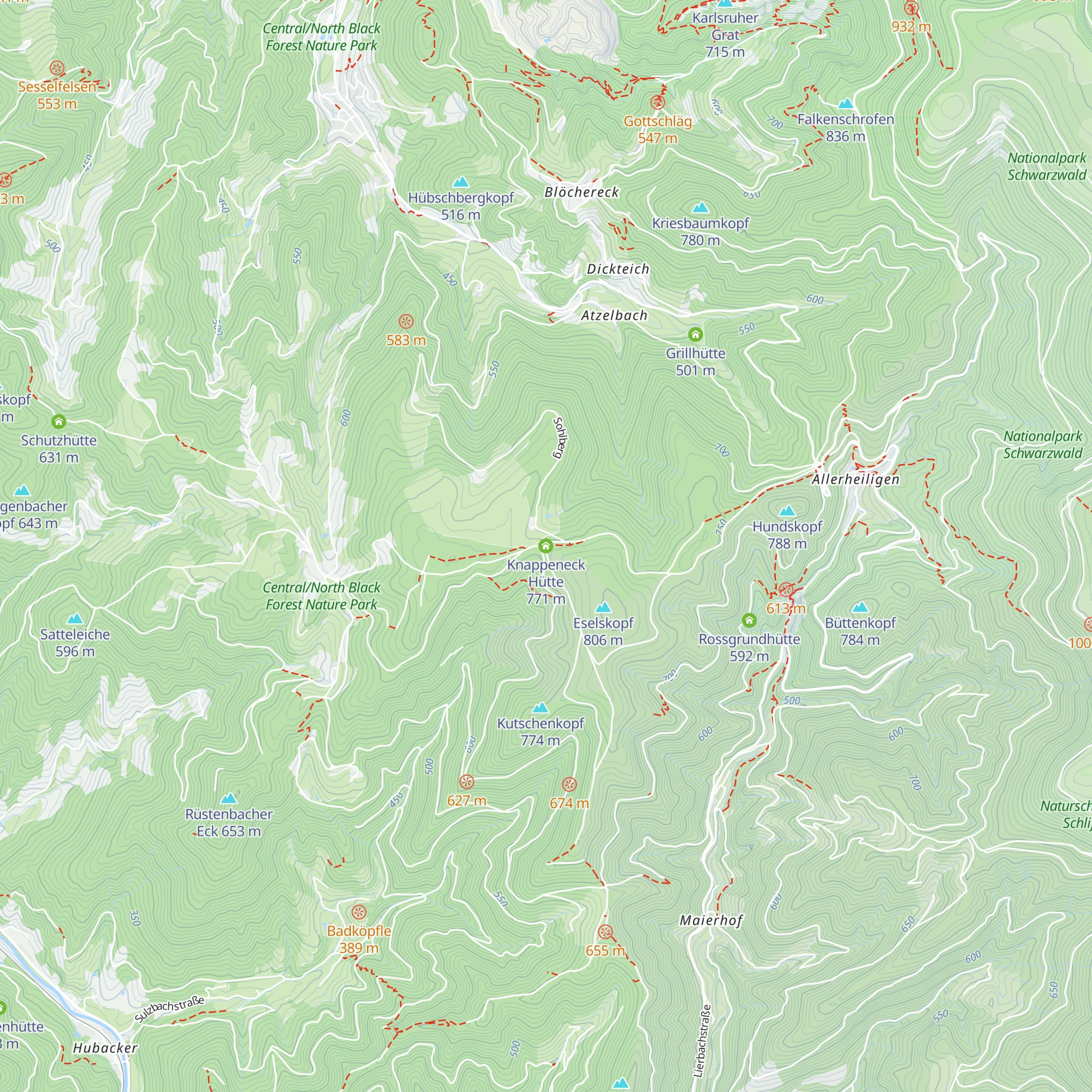 Knappeneck Hütte map