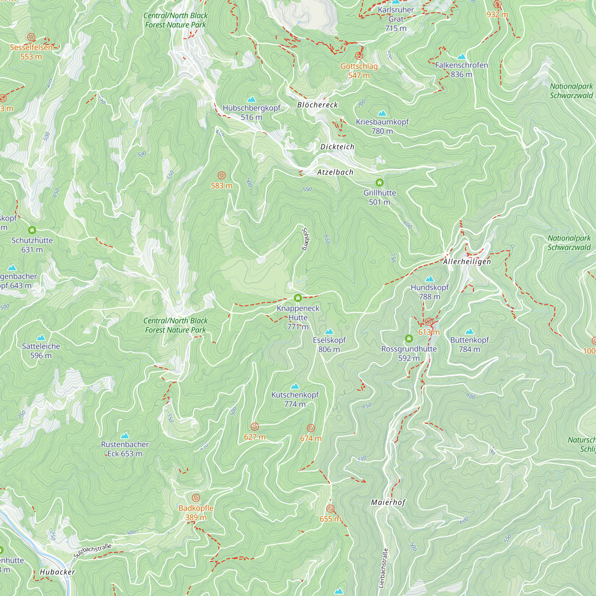 Knappeneck Hütte map