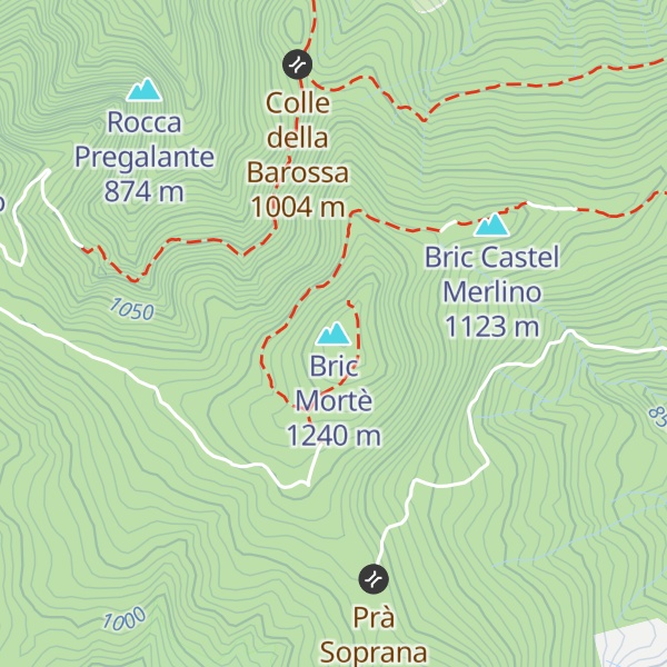 Map of Bric Mortè