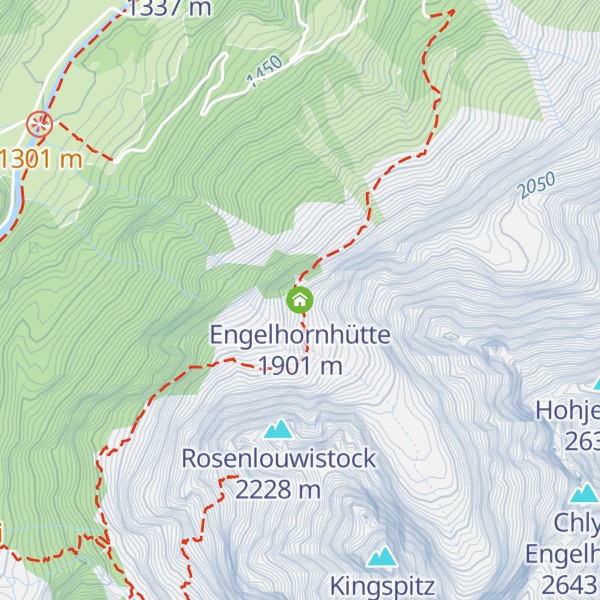 Map of Engelhornhütte