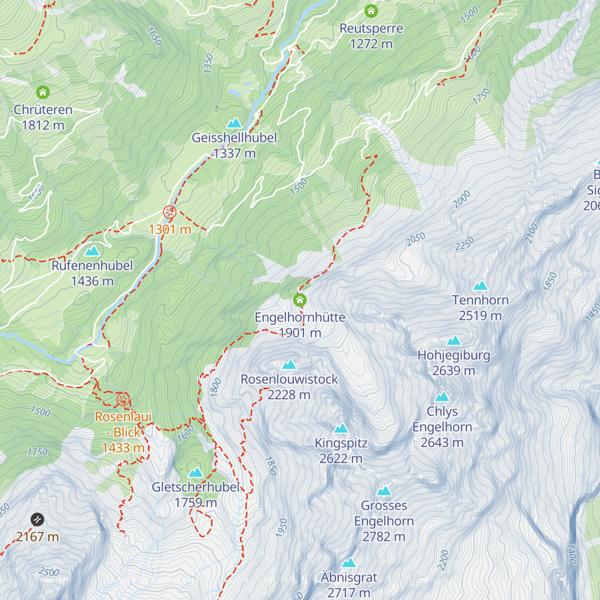 Engelhornhütte map