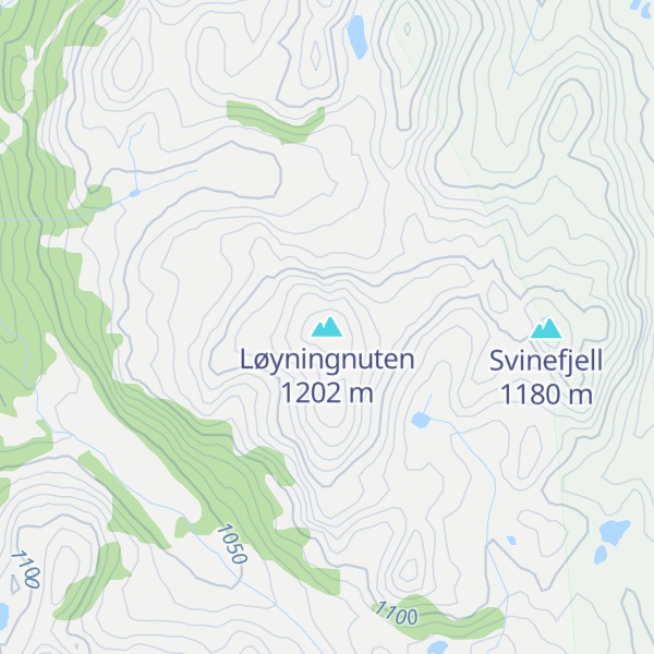 Map of Løyningnuten