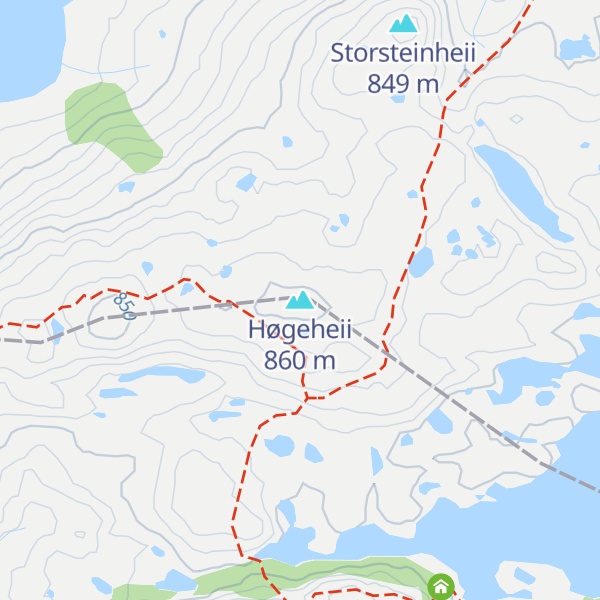 Map of Høgeheii