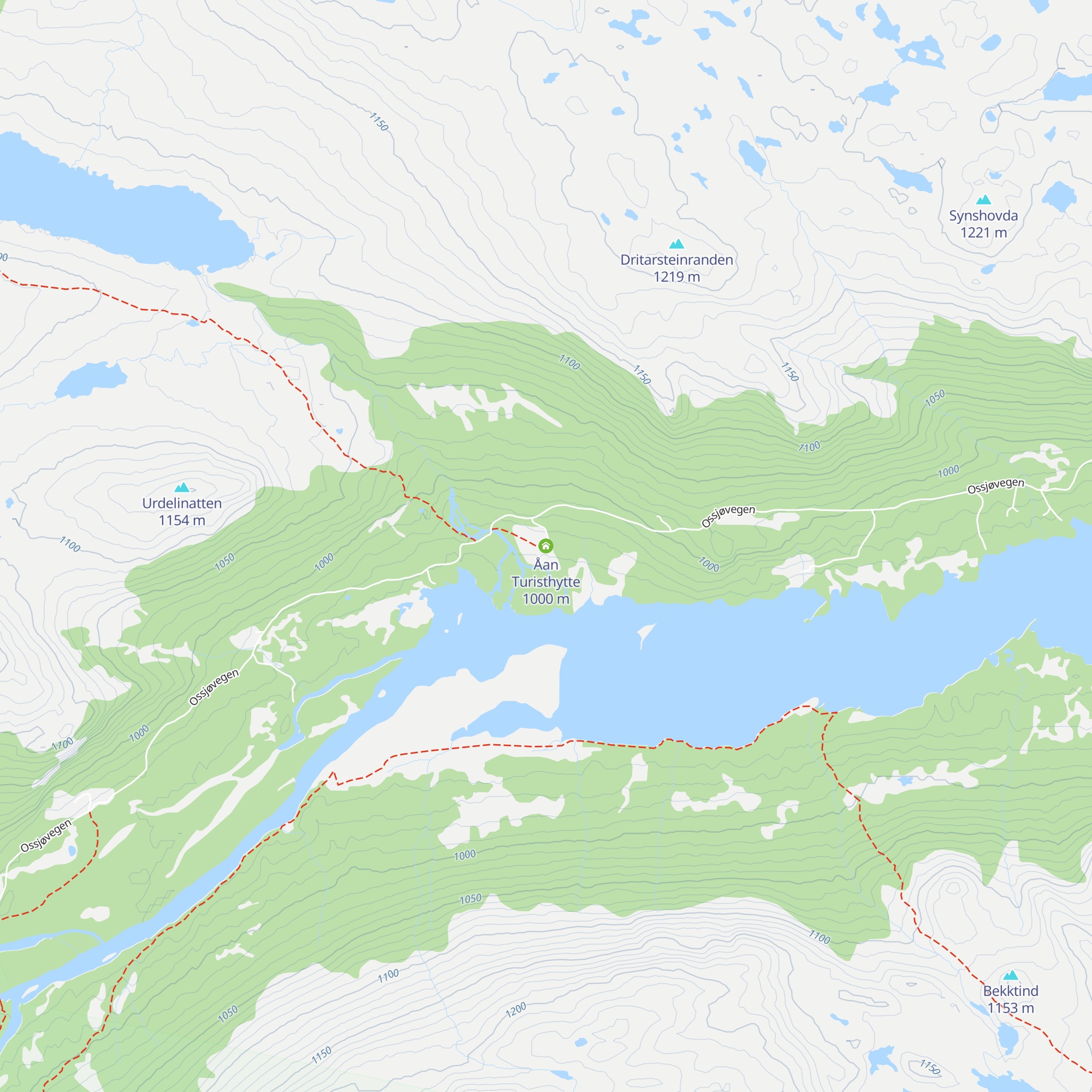 Åan Turisthytte map