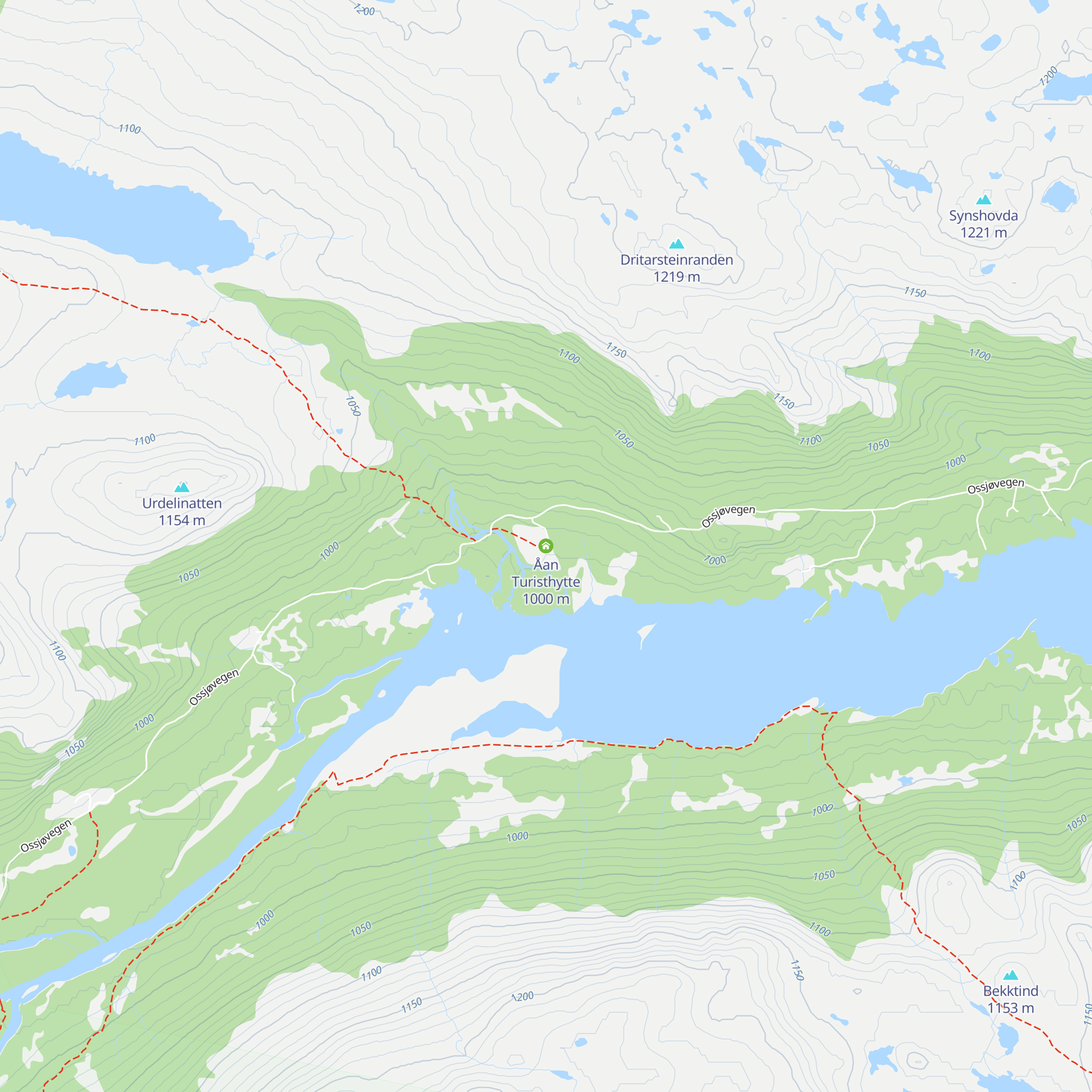 Åan Turisthytte map