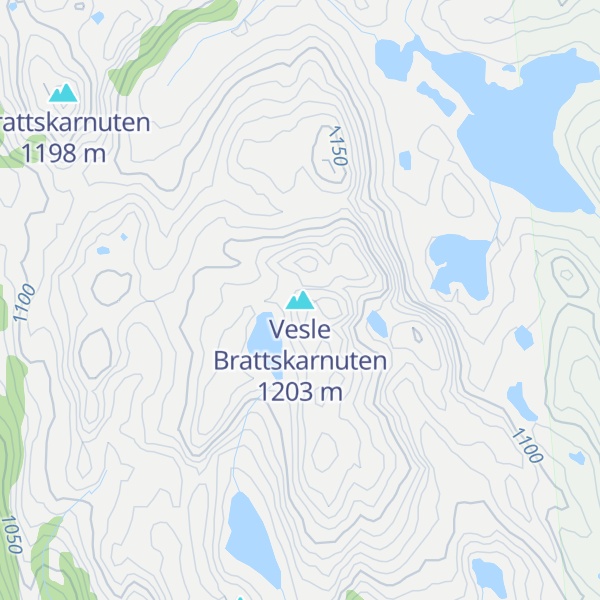 Map of Vesle Brattskarnuten