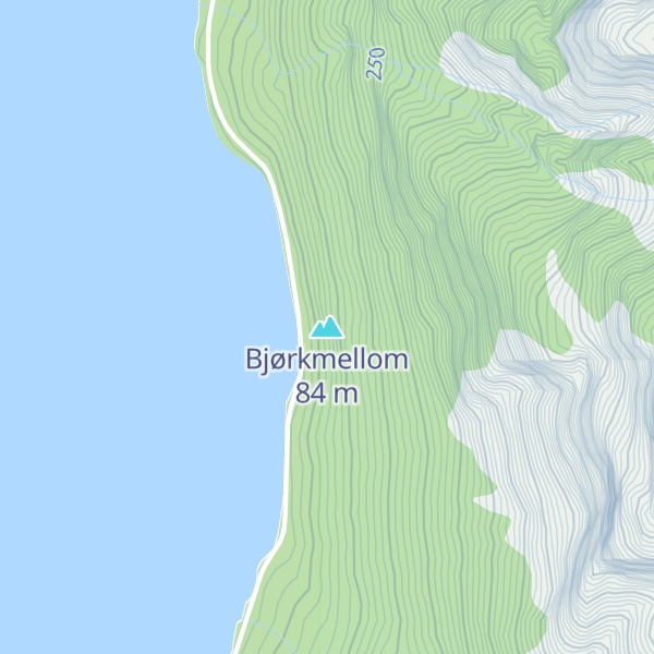 Map of Bjørkmellom