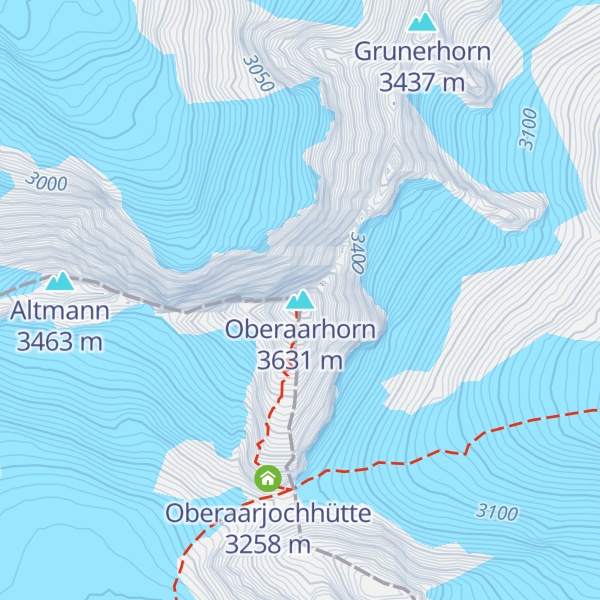 Map of Oberaarhorn