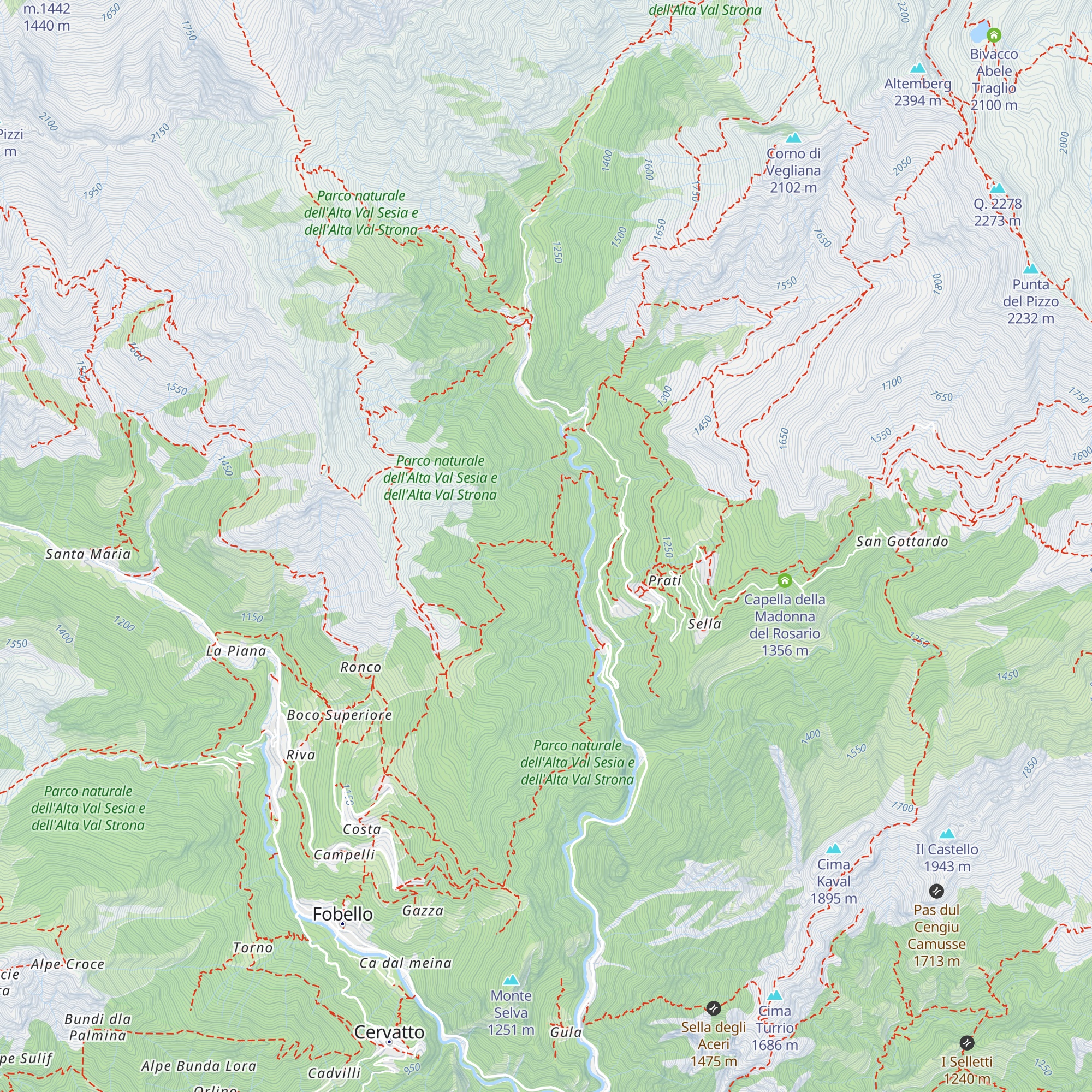 Rifugio Obru Huusch map