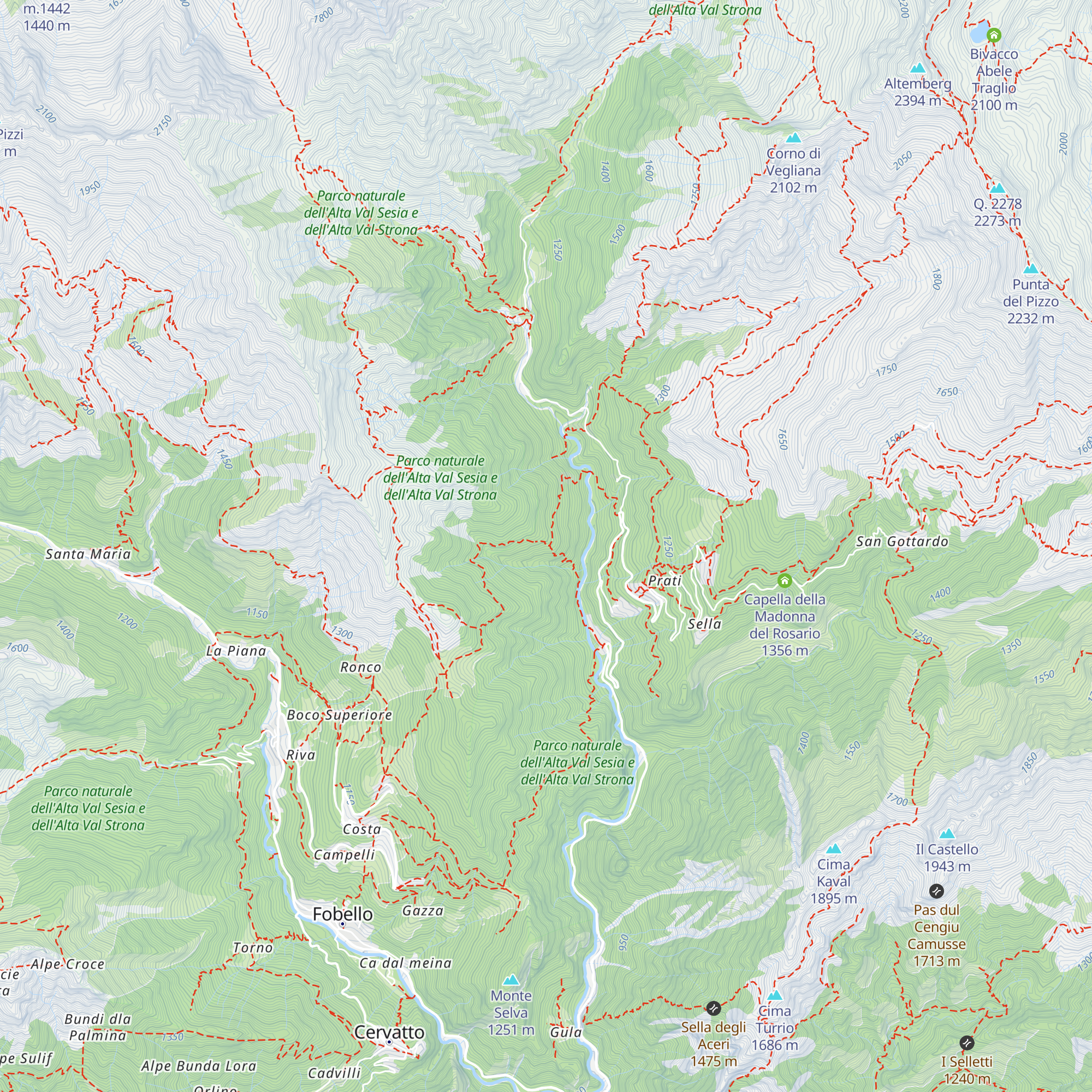 Rifugio Obru Huusch map