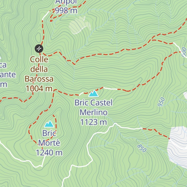 Map of Bric Castel Merlino