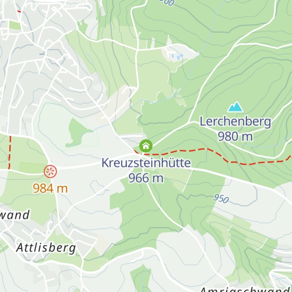 Map of Kreuzsteinhütte