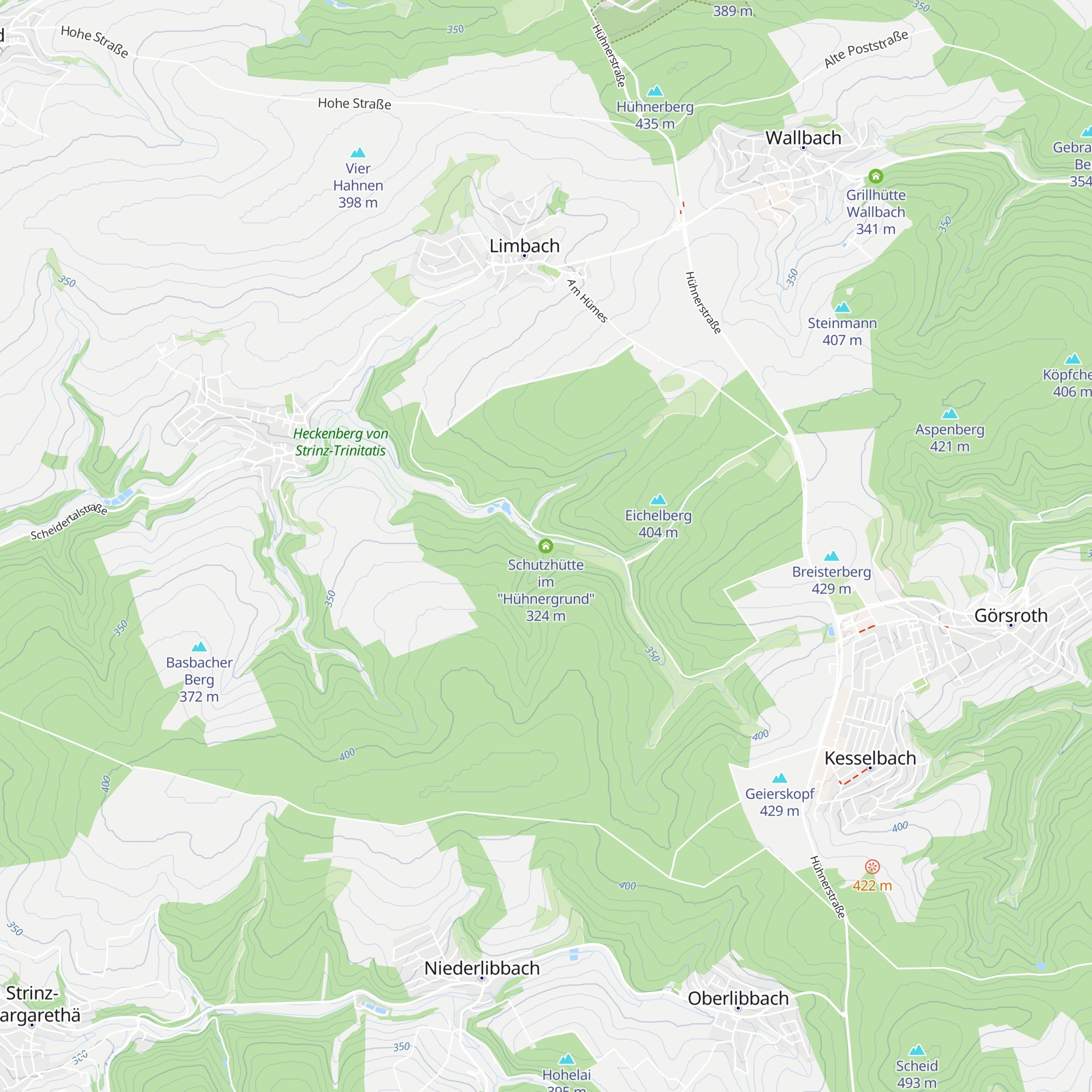 Schutzhütte im "Hühnergrund" map