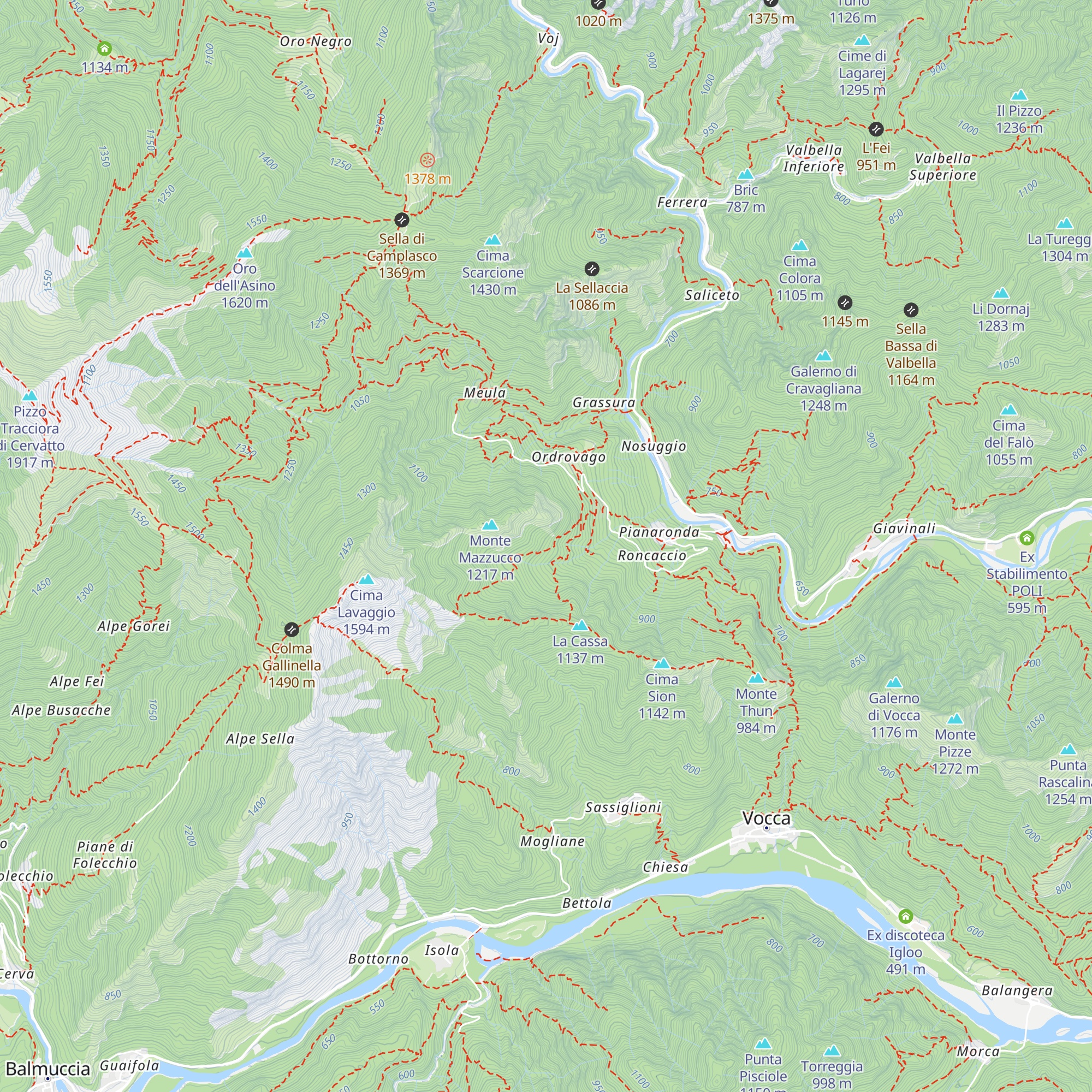 La tana d'l Luf map