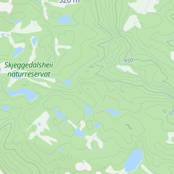 Map of Bjørnefjellheia
