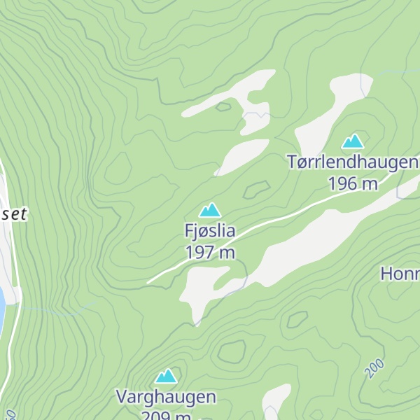 Map of Fjøslia