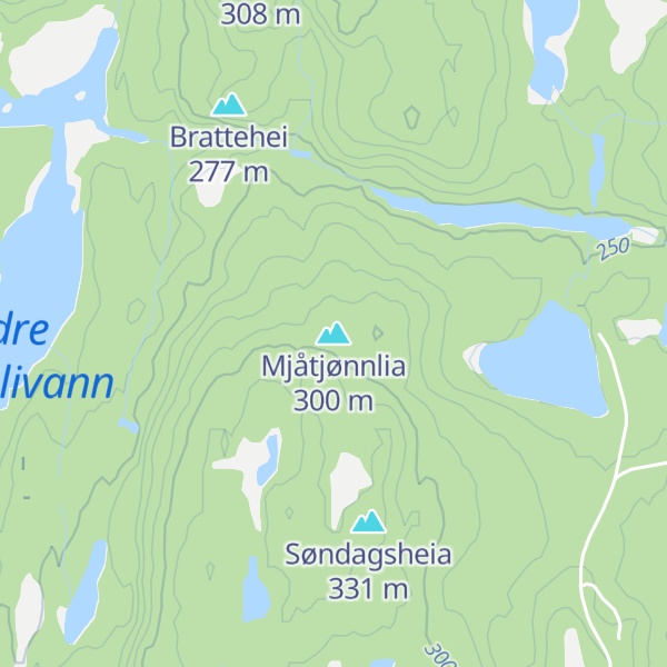 Map of Mjåtjønnlia
