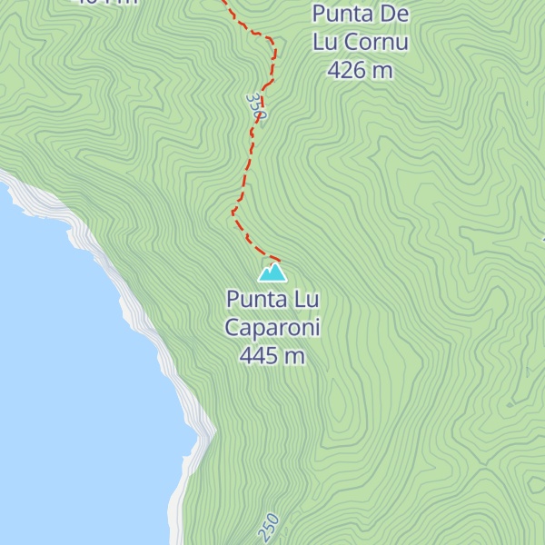 Map of Punta Lu Caparoni