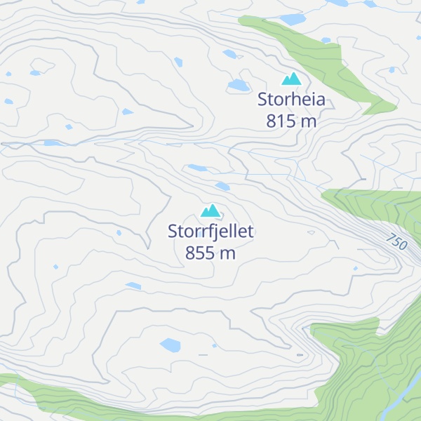 Map of Storrfjellet