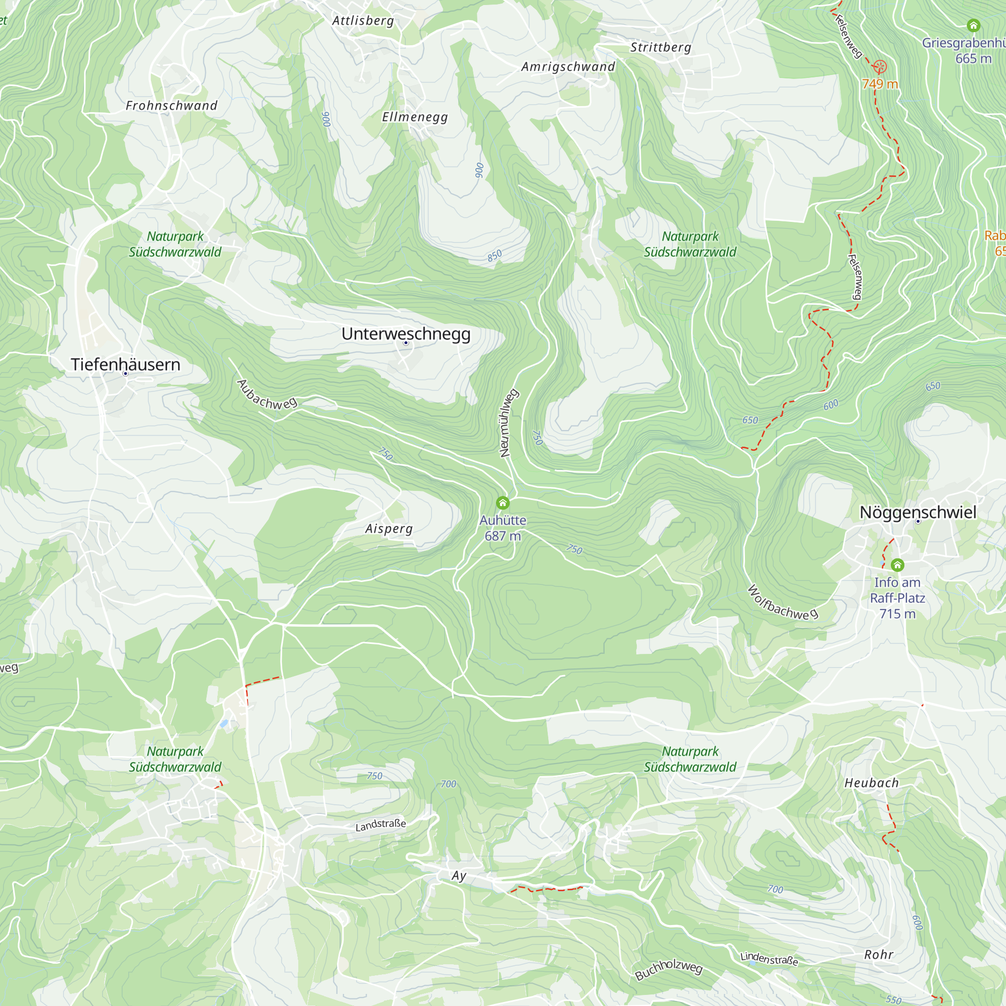 Auhütte map